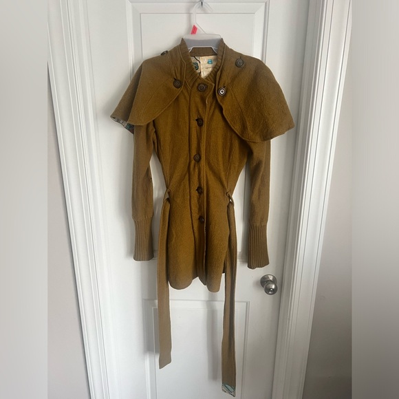 Anthropologie Sparrow Wool Cape Cardigan Coat | M - Picture 4 of 13